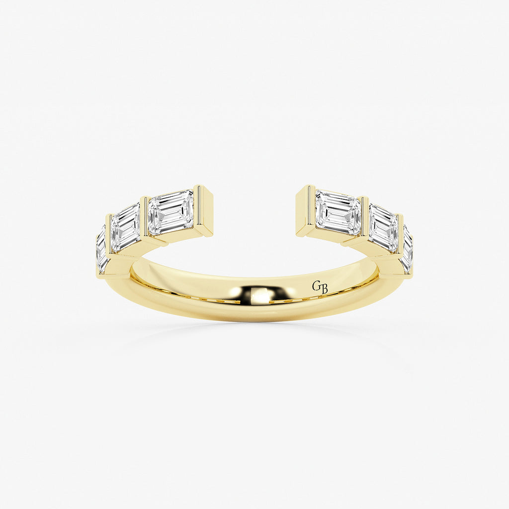 GWA120 - product video for 1 ctw Emerald Lab Grown Diamond Channel Set Nesting Wedding Band