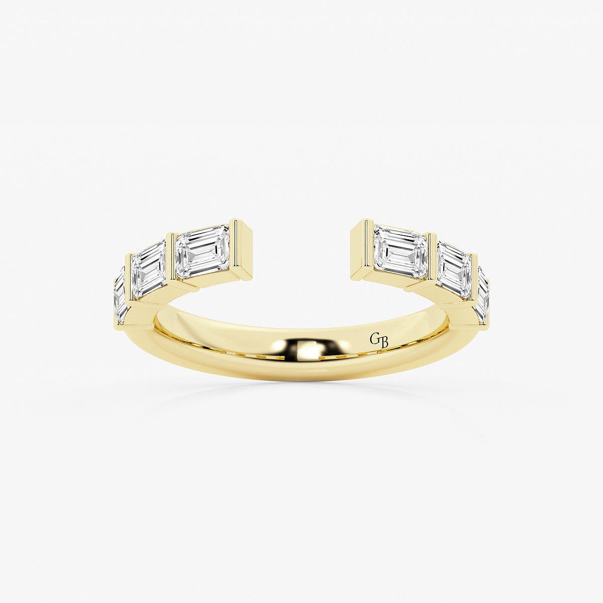 GWA120 - product video for 1 ctw Emerald Lab Grown Diamond Channel Set Nesting Wedding Band