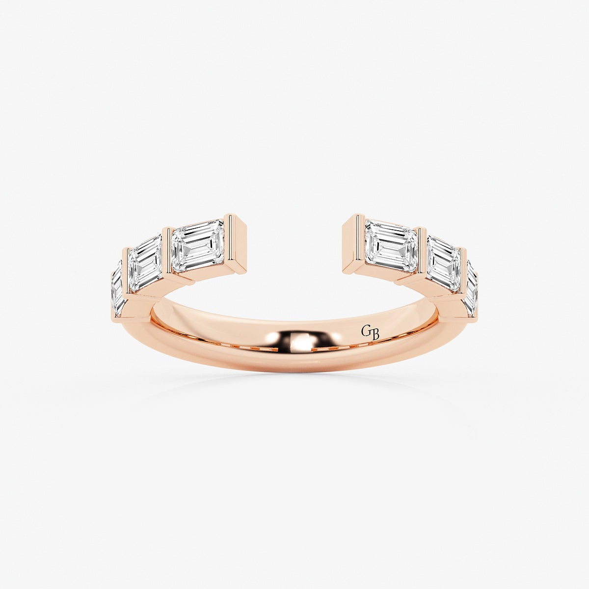 GWA120 - product video for 1 ctw Emerald Lab Grown Diamond Channel Set Nesting Wedding Band