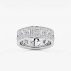 GWA121 - product video for 2 3/4 ctw Princess and Round Lab Grown Diamond Wide Eternity Band - 7mm Width
