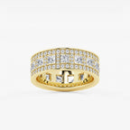 GWA121 - product video for 2 3/4 ctw Princess and Round Lab Grown Diamond Wide Eternity Band - 7mm Width