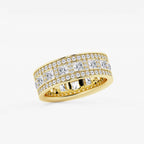 GWA121 - Additional Image 1 for  2 3/4 ctw Princess and Round Lab Grown Diamond Wide Eternity Band - 7mm Width