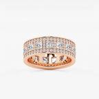GWA121 - product video for 2 3/4 ctw Princess and Round Lab Grown Diamond Wide Eternity Band - 7mm Width