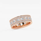 GWA121 - Additional Image 1 for  2 3/4 ctw Princess and Round Lab Grown Diamond Wide Eternity Band - 7mm Width