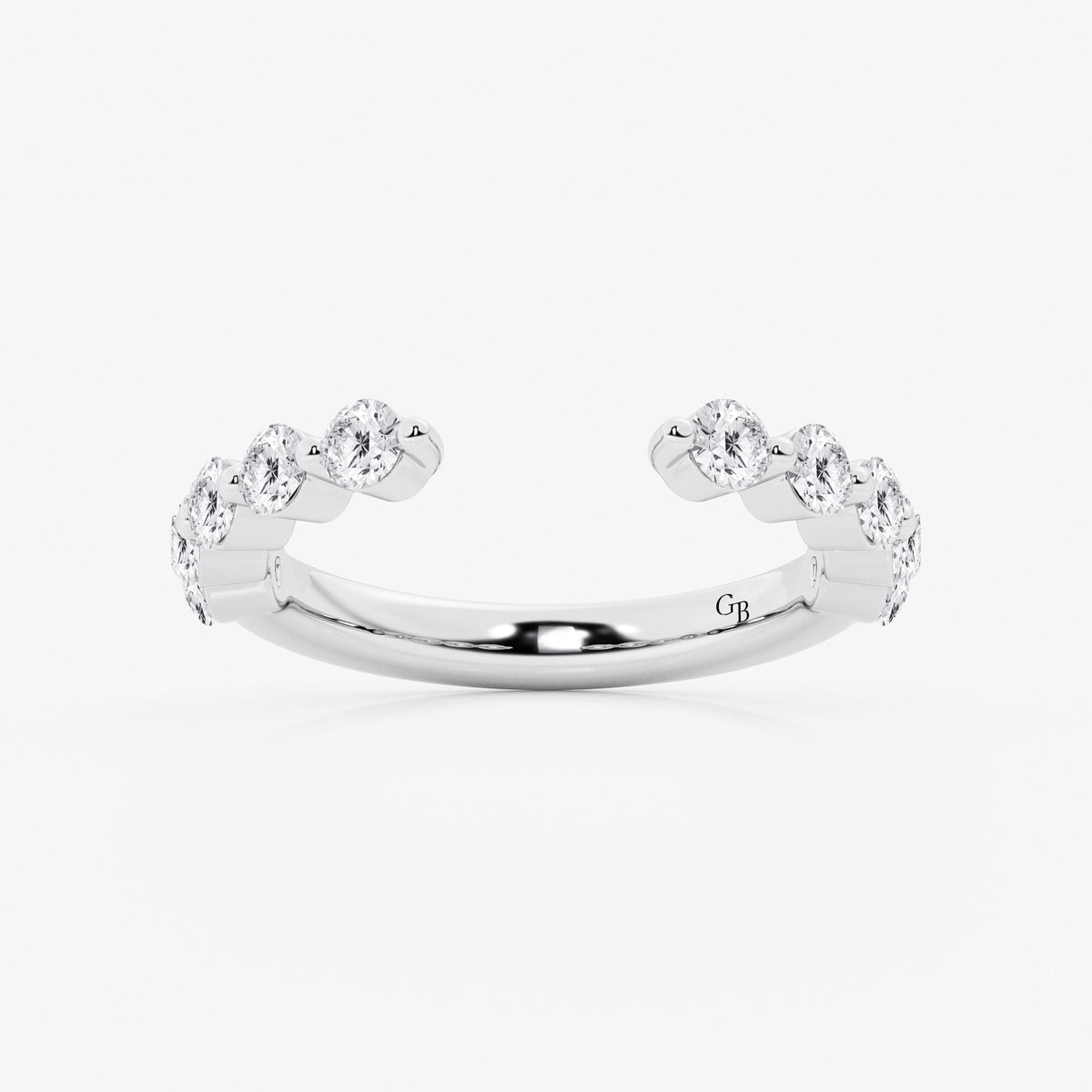 GWA123 - 1 ctw Round Lab Grown Diamond Floating Nesting Wedding Band
