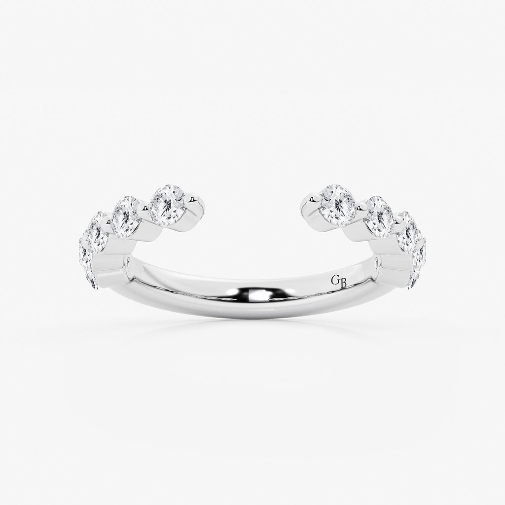 GWA123 - product video for 1 ctw Round Lab Grown Diamond Floating Nesting Wedding Band
