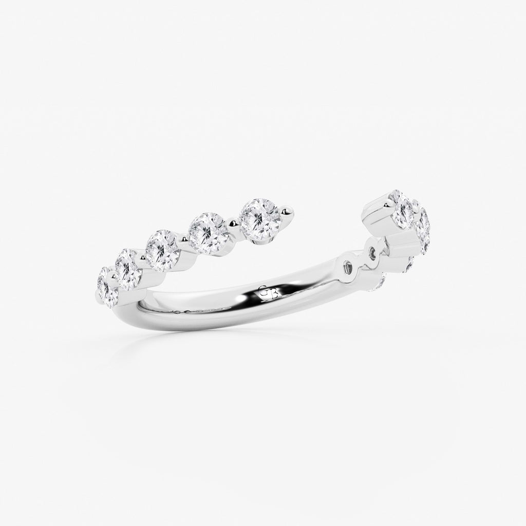 GWA123 - Additional Image 1 for  1 ctw Round Lab Grown Diamond Floating Nesting Wedding Band