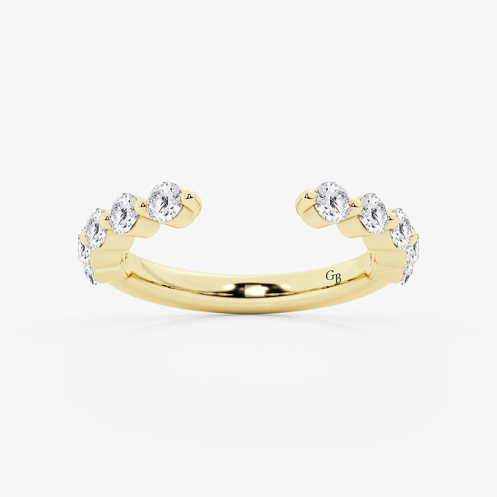 GWA123 - product video for 1 ctw Round Lab Grown Diamond Floating Nesting Wedding Band