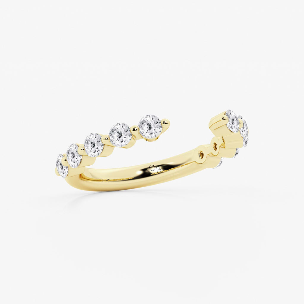 GWA123 - Additional Image 1 for  1 ctw Round Lab Grown Diamond Floating Nesting Wedding Band