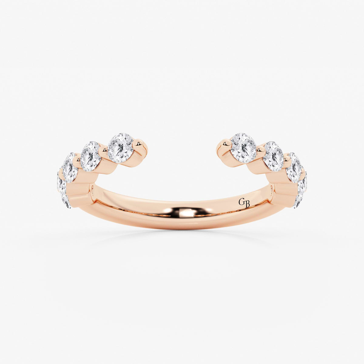 GWA123 - 1 ctw Round Lab Grown Diamond Floating Nesting Wedding Band