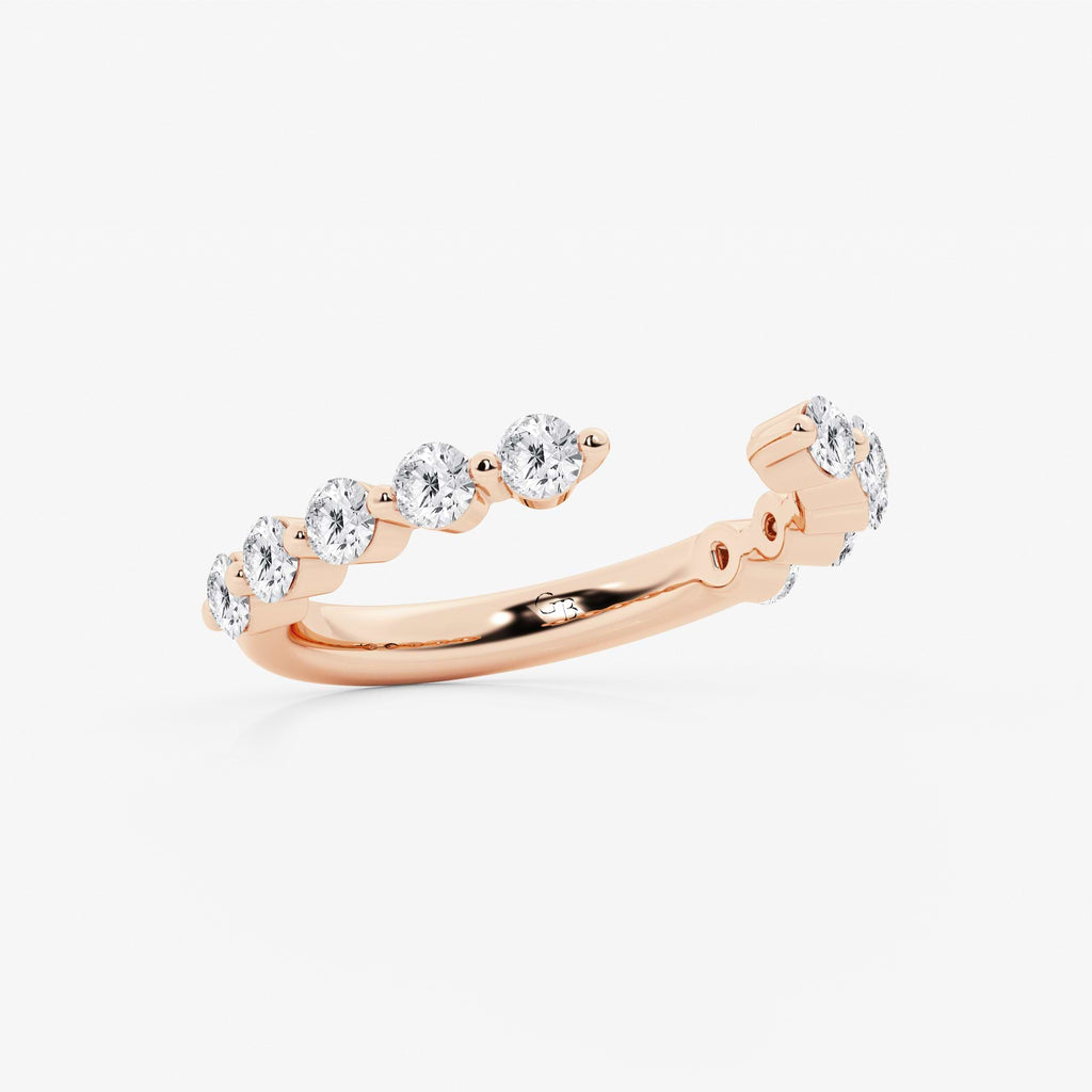 GWA123 - Additional Image 1 for  1 ctw Round Lab Grown Diamond Floating Nesting Wedding Band