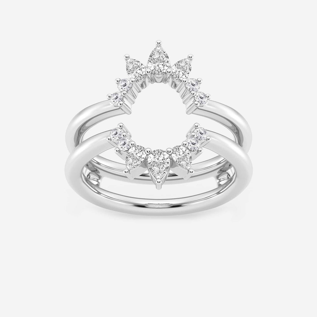 GWA124 - 1/2 ctw Pear Lab Grown Diamond Ring Enhancer