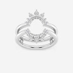 GWA124 - 1/2 ctw Pear Lab Grown Diamond Ring Enhancer