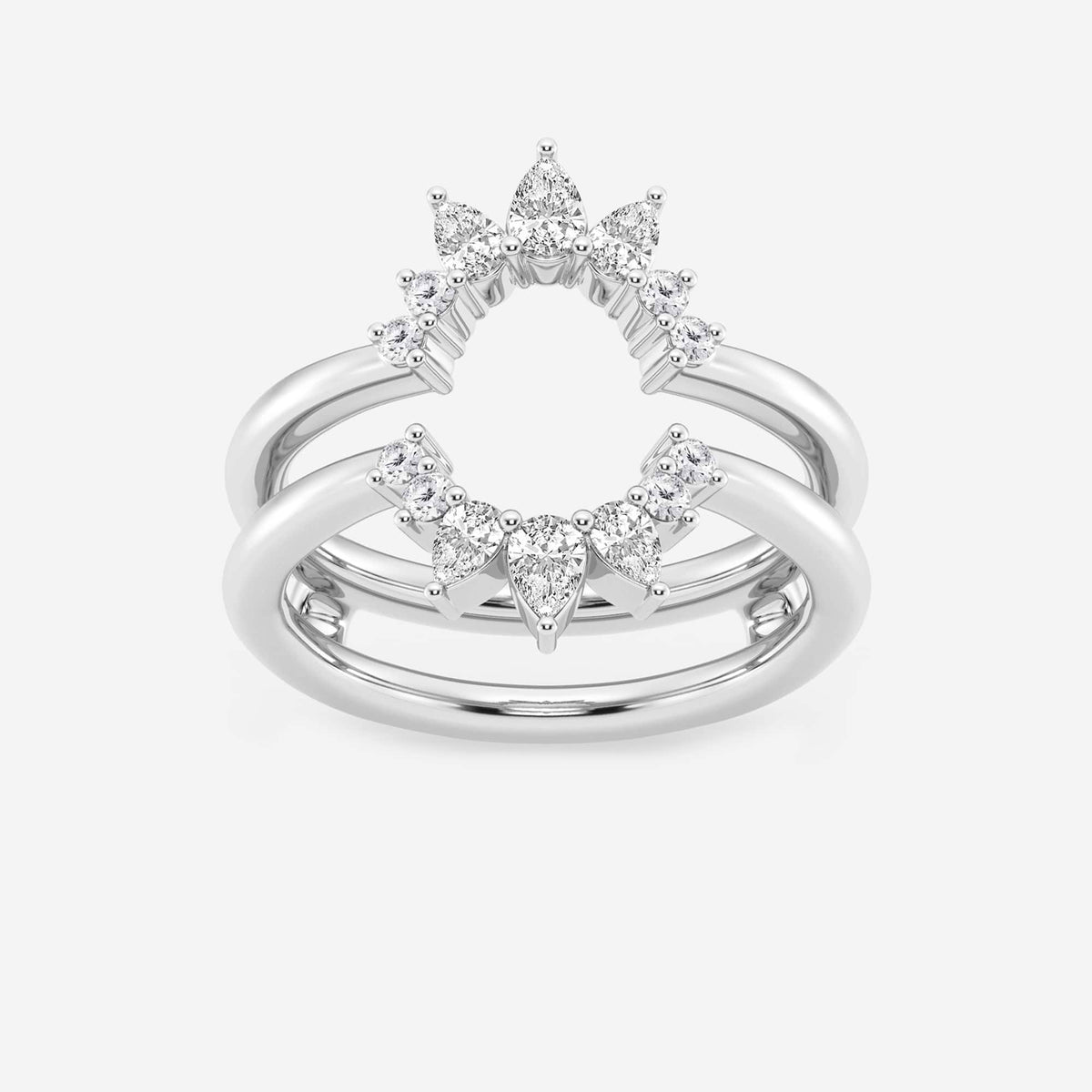 GWA124 - 1/2 ctw Pear Lab Grown Diamond Ring Enhancer
