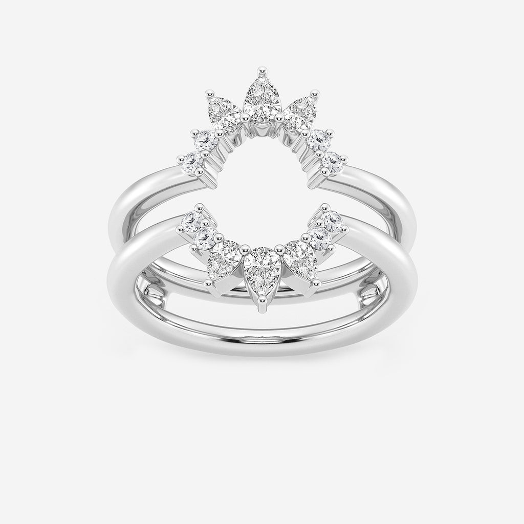 GWA124 - product video for 1/2 ctw Pear Lab Grown Diamond Ring Enhancer