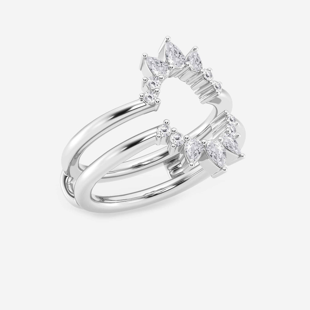 GWA124 - Additional Image 1 for  1/2 ctw Pear Lab Grown Diamond Ring Enhancer