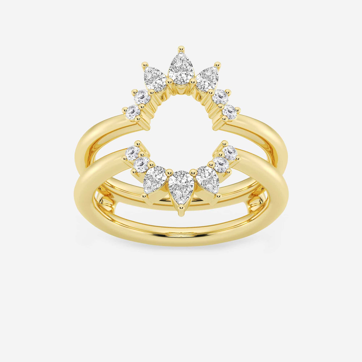 GWA124 - 1/2 ctw Pear Lab Grown Diamond Ring Enhancer