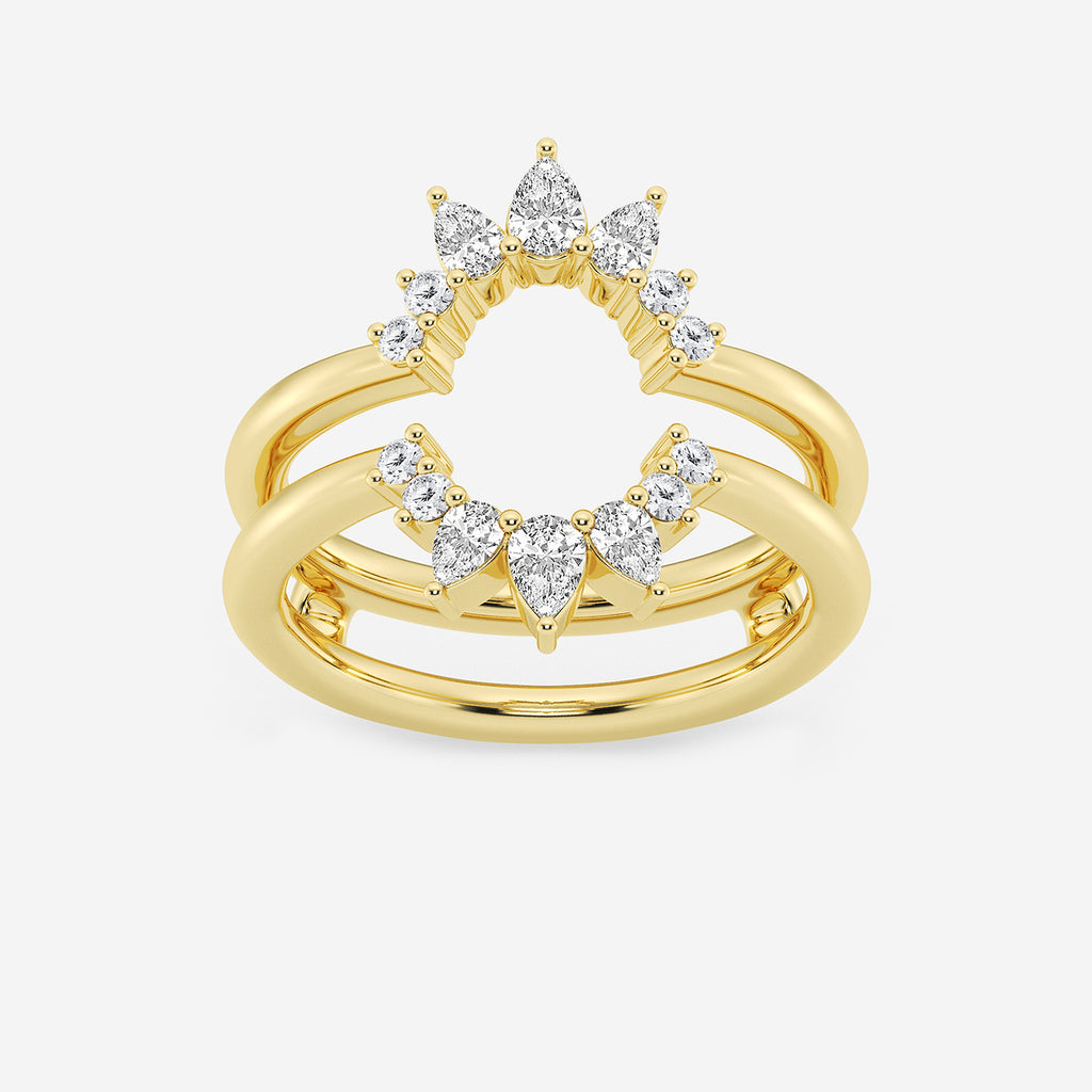 GWA124 - product video for 1/2 ctw Pear Lab Grown Diamond Ring Enhancer