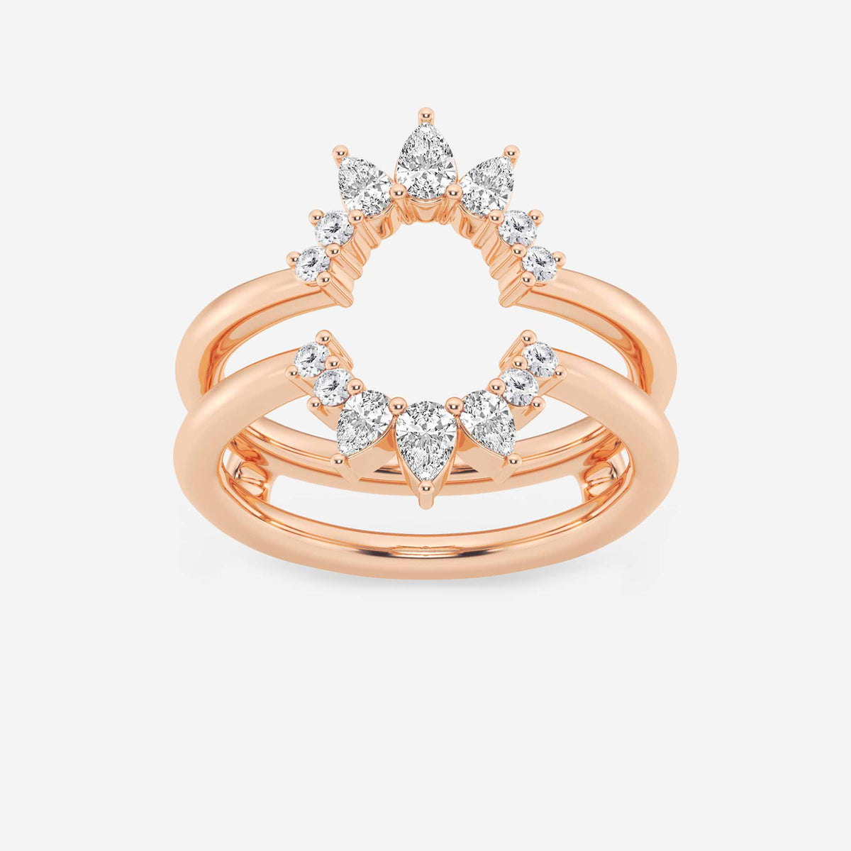 GWA124 - 1/2 ctw Pear Lab Grown Diamond Ring Enhancer