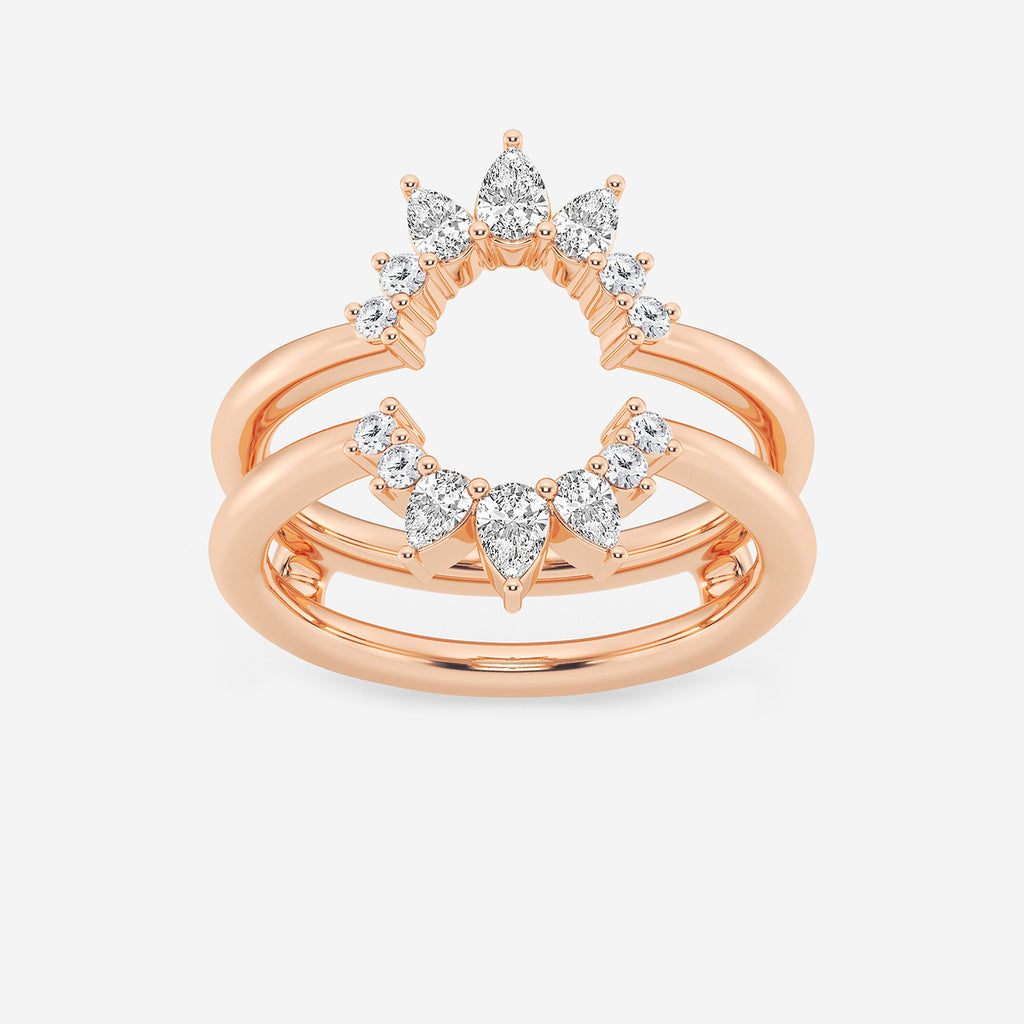 GWA124 - product video for 1/2 ctw Pear Lab Grown Diamond Ring Enhancer
