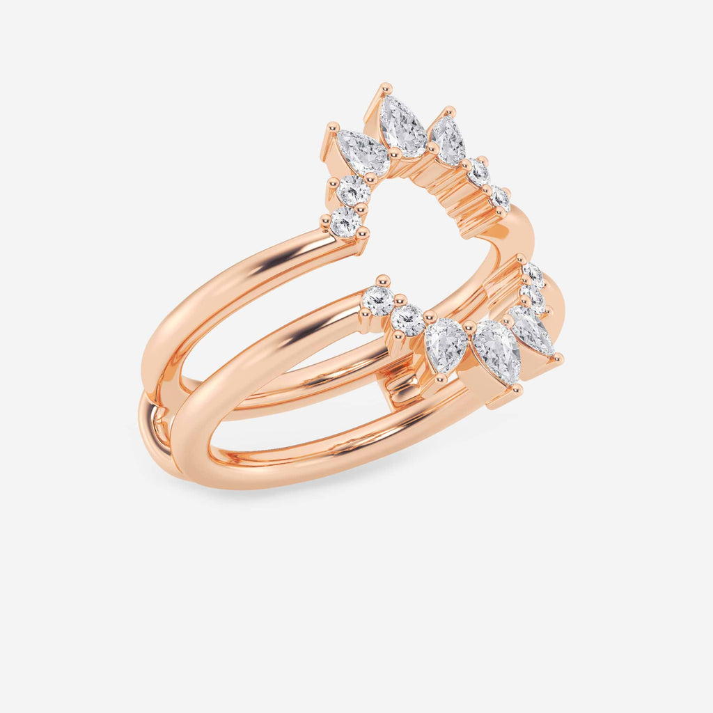 GWA124 - Additional Image 1 for  1/2 ctw Pear Lab Grown Diamond Ring Enhancer