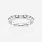 GWA125 - 1/2 ctw Round and Baguette Lab Grown Diamond Alternating Nine Stone Anniversary Band