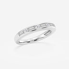 GWA125 - Additional Image 1 for  1/2 ctw Round and Baguette Lab Grown Diamond Alternating Nine Stone Anniversary Band
