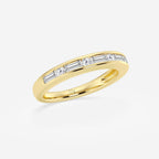 GWA125 - Additional Image 1 for  1/2 ctw Round and Baguette Lab Grown Diamond Alternating Nine Stone Anniversary Band