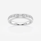 GWA125 - product video for 3/4 ctw Round and Baguette Lab Grown Diamond Alternating Nine Stone Anniversary Band