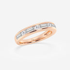 GWA125 - Additional Image 1 for  1 ctw Round and Baguette Lab Grown Diamond Alternating Nine Stone Anniversary Band