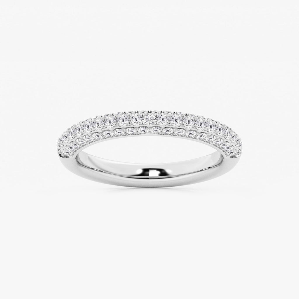 GWA127 - 1/2 ctw Round Lab Grown Diamond Micro Pave Wedding Band