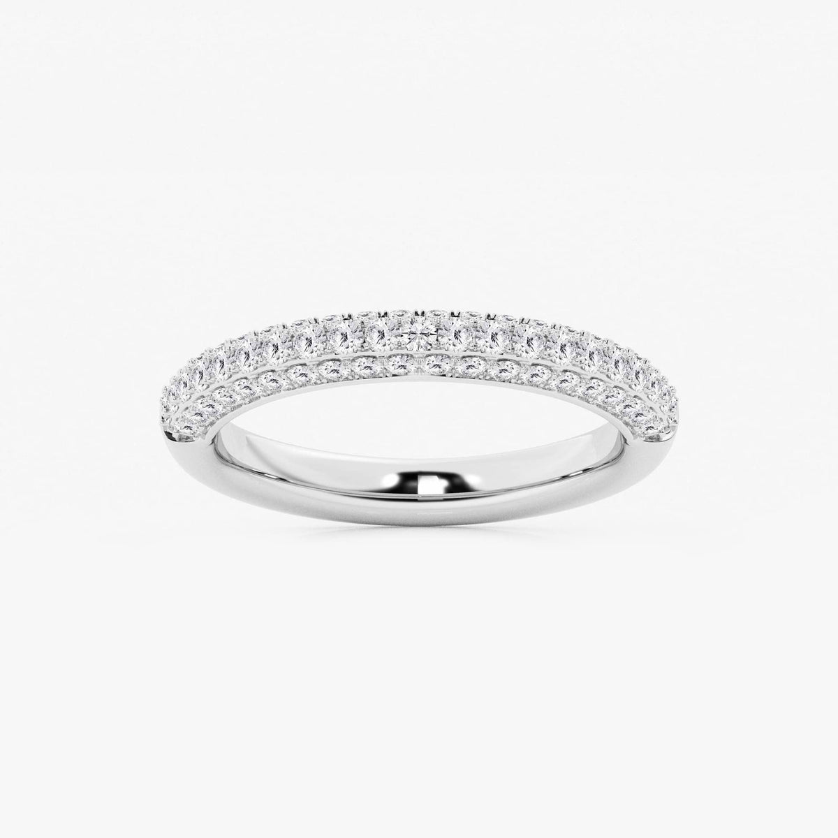 GWA127 - 1/2 ctw Round Lab Grown Diamond Micro Pave Wedding Band