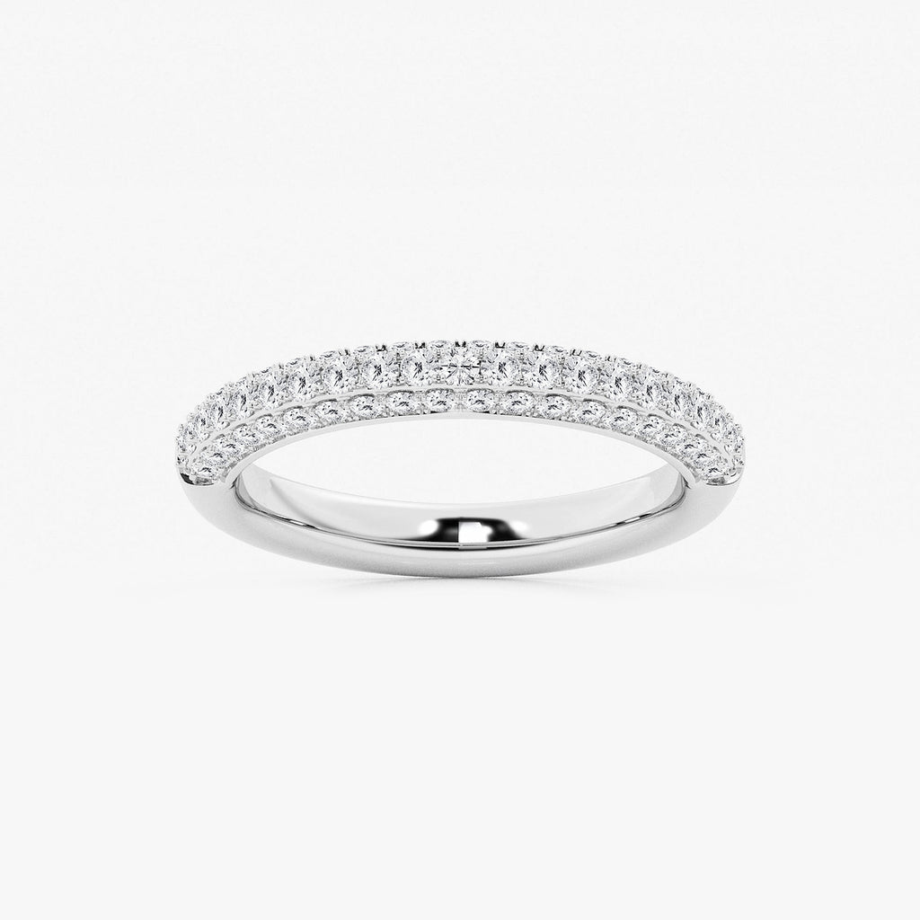 GWA127 - product video for 1/2 ctw Round Lab Grown Diamond Micro Pave Wedding Band