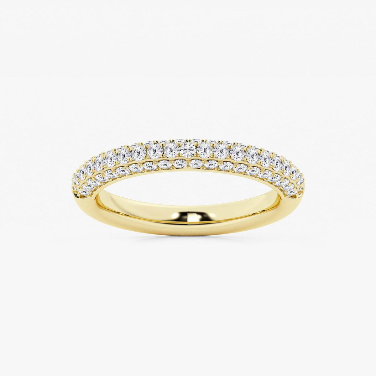 GWA127 - 1/2 ctw Round Lab Grown Diamond Micro Pave Wedding Band