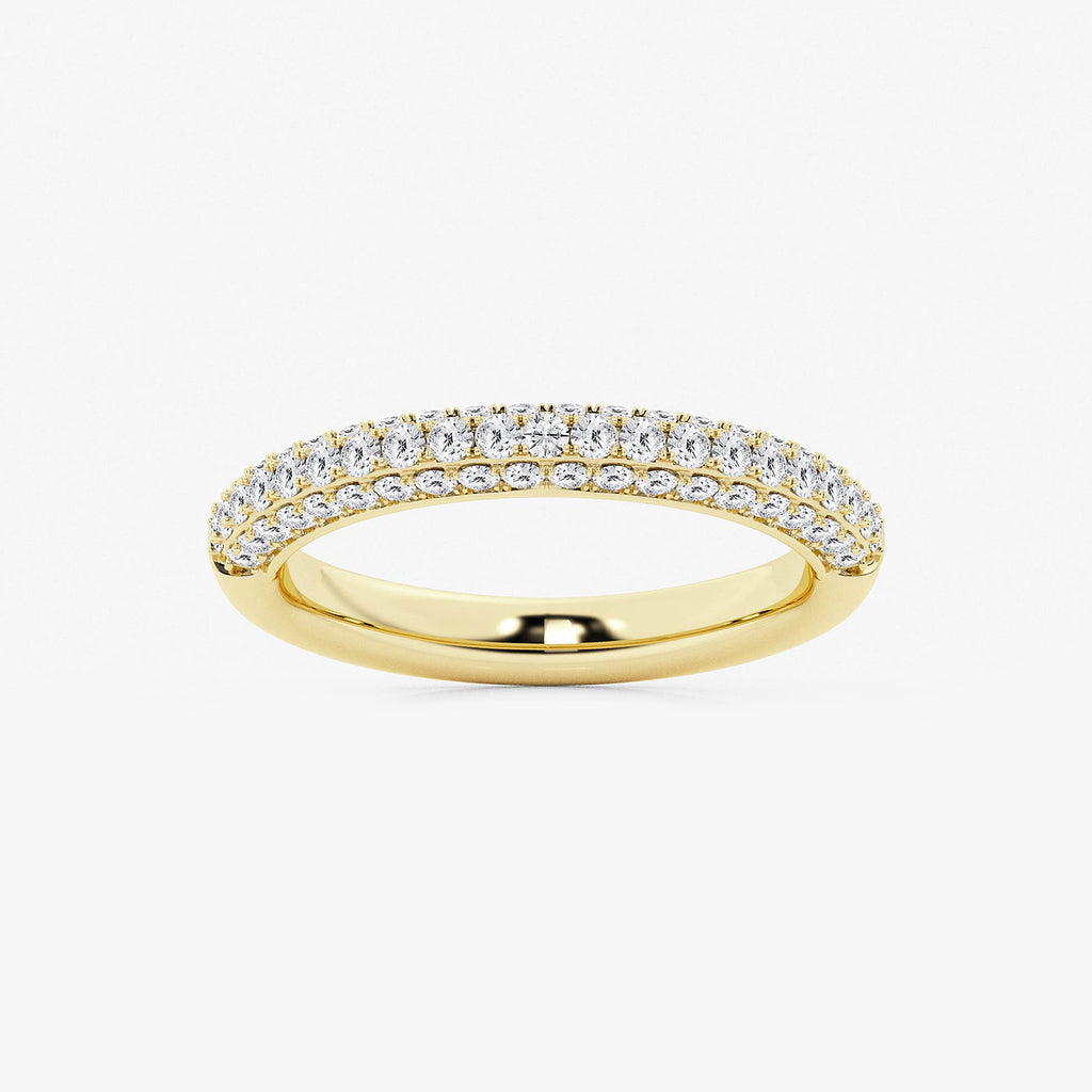 GWA127 - product video for 1/2 ctw Round Lab Grown Diamond Micro Pave Wedding Band