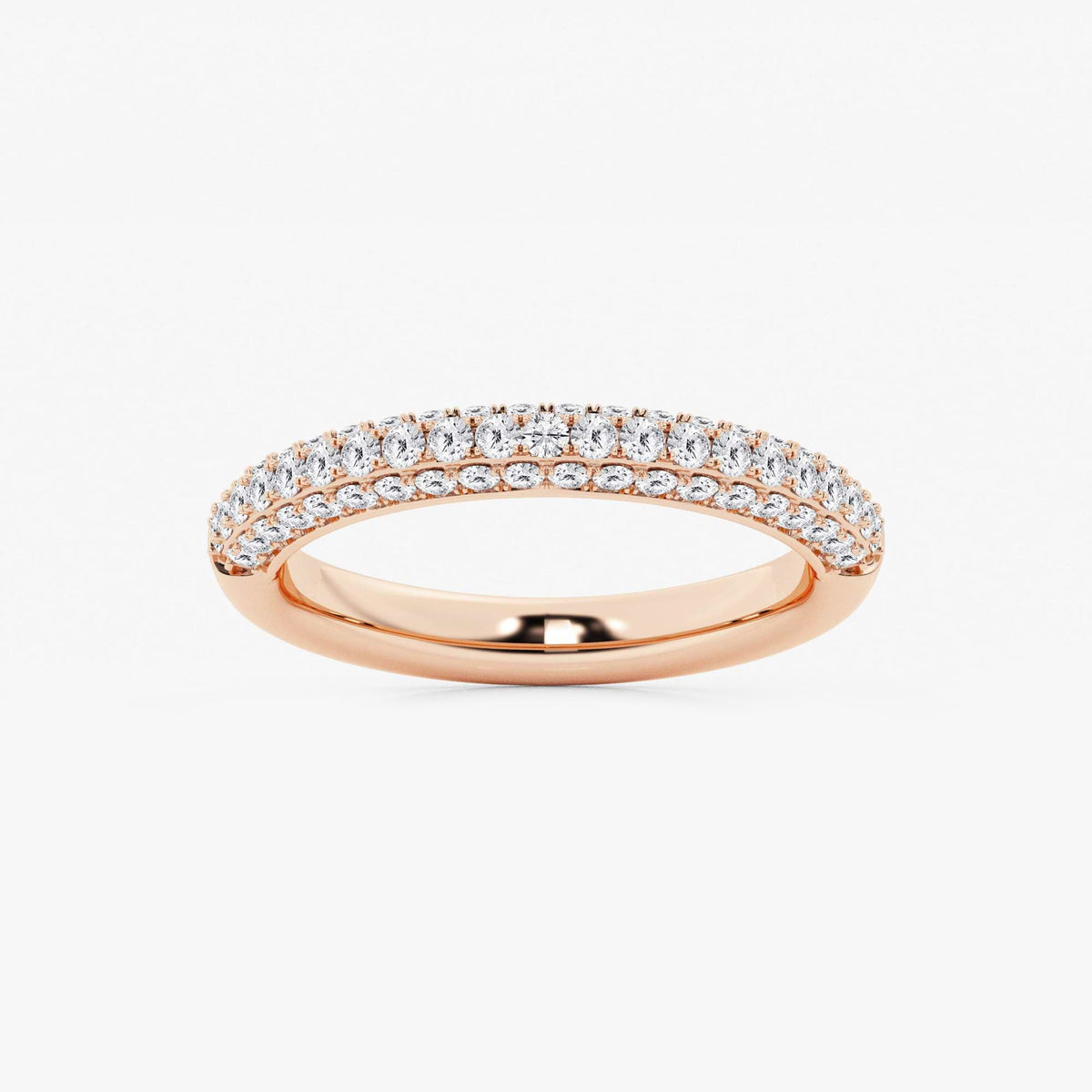 GWA127 - 1/2 ctw Round Lab Grown Diamond Micro Pave Wedding Band