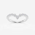 GWA128 - 1/2 ctw Round Lab Grown Diamond Floating Curve Stackable Ring
