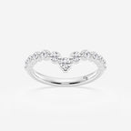 GWA128 - 1/2 ctw Round Lab Grown Diamond Floating Curve Stackable Ring