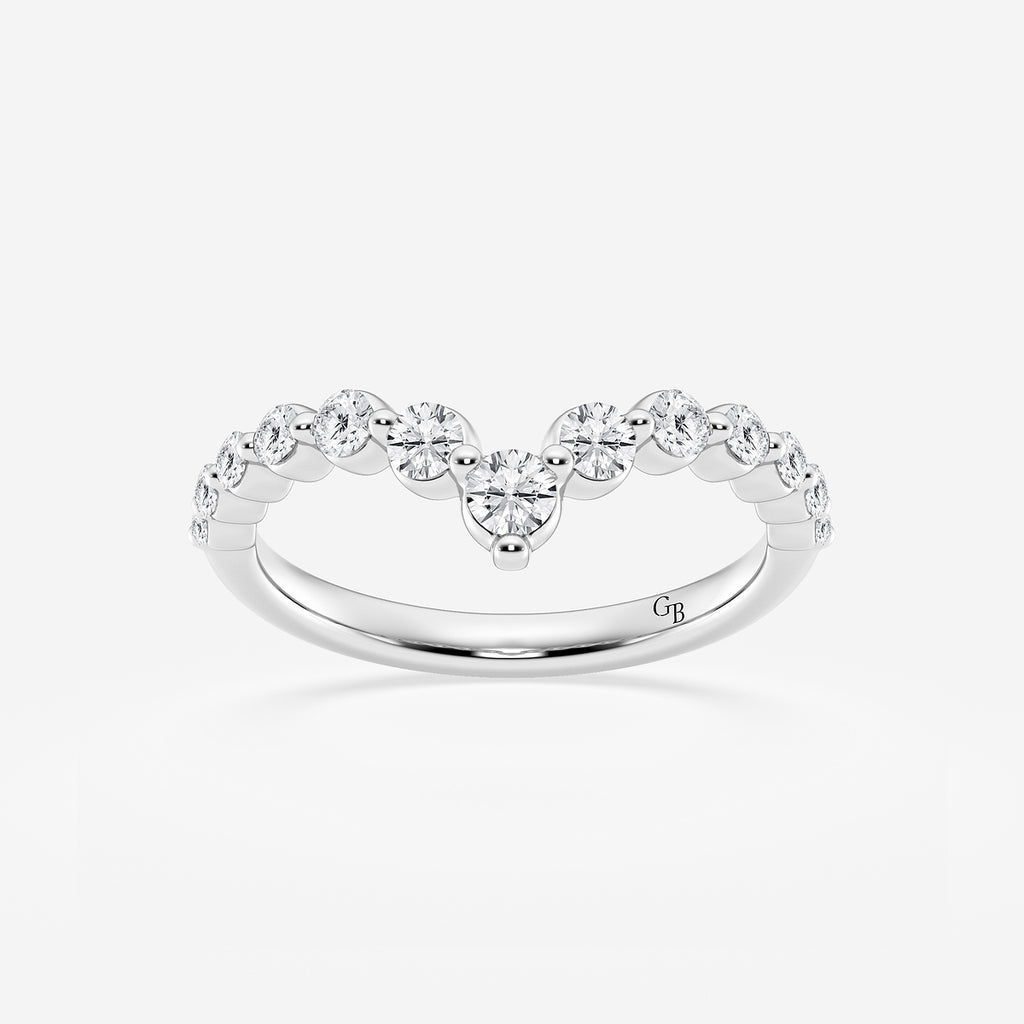 GWA128 - product video for 1/2 ctw Round Lab Grown Diamond Floating Curve Stackable Ring