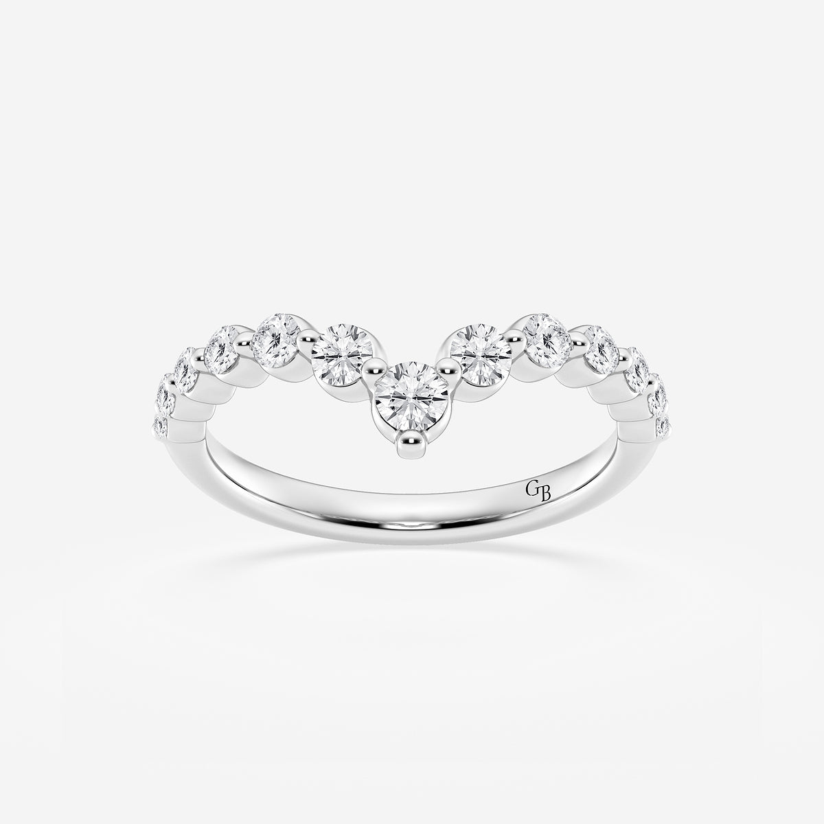 GWA128 - product video for 1/2 ctw Round Lab Grown Diamond Floating Curve Stackable Ring