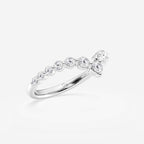 GWA128 - Additional Image 1 for  1/2 ctw Round Lab Grown Diamond Floating Curve Stackable Ring
