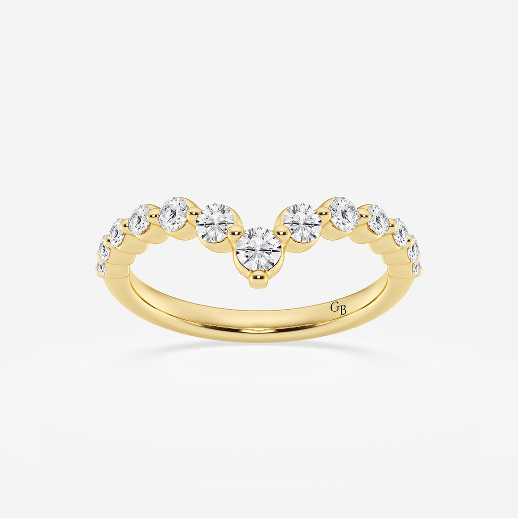GWA128 - product video for 1/2 ctw Round Lab Grown Diamond Floating Curve Stackable Ring
