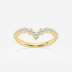 GWA128 - product video for 1/2 ctw Round Lab Grown Diamond Floating Curve Stackable Ring