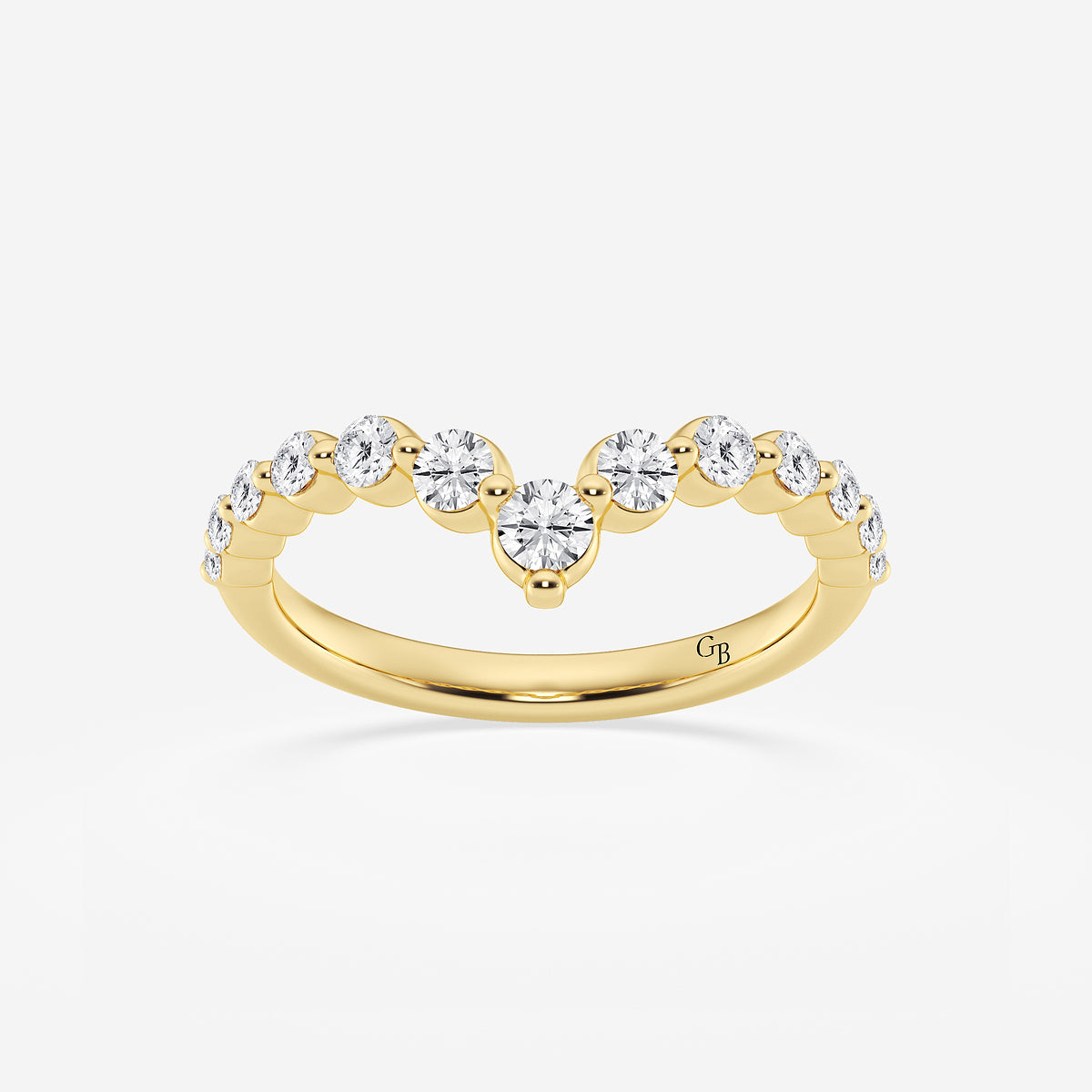 GWA128 - product video for 1/2 ctw Round Lab Grown Diamond Floating Curve Stackable Ring
