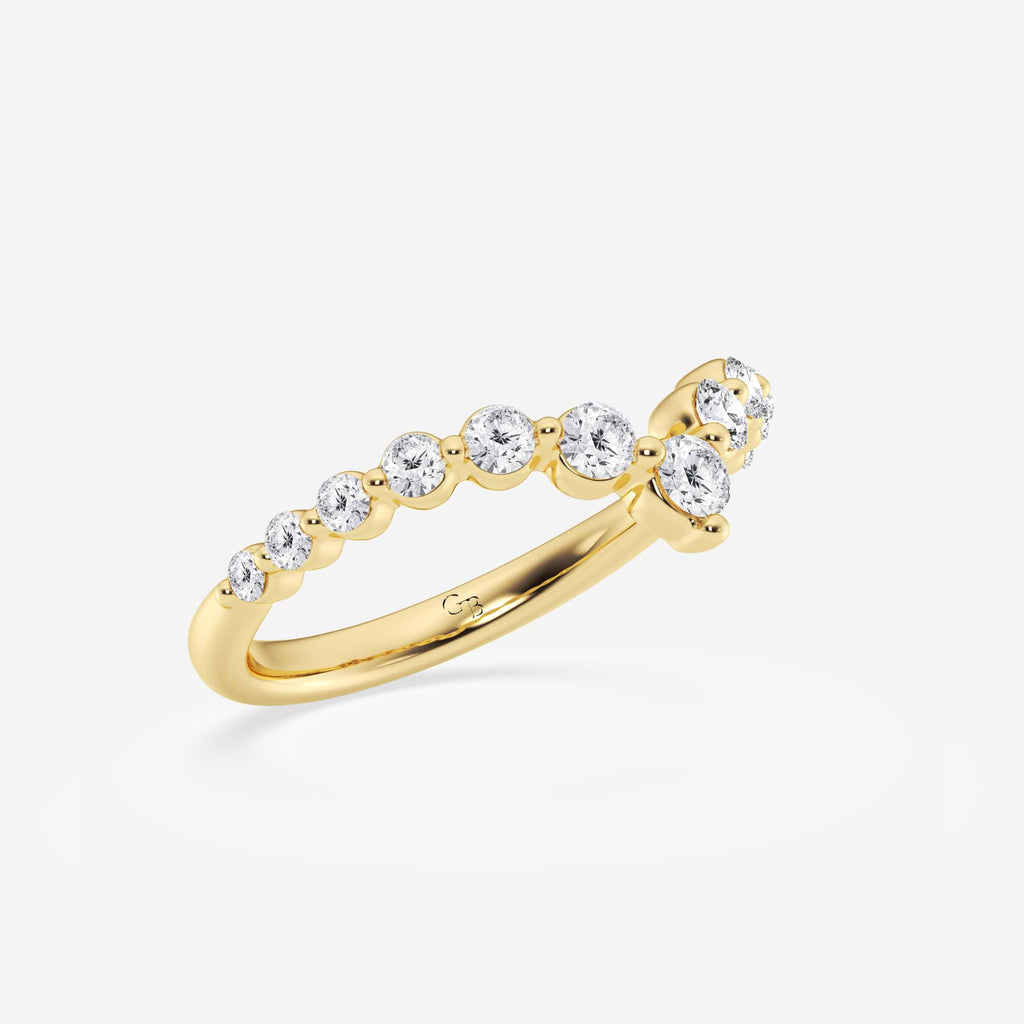 GWA128 - Additional Image 1 for  1/2 ctw Round Lab Grown Diamond Floating Curve Stackable Ring