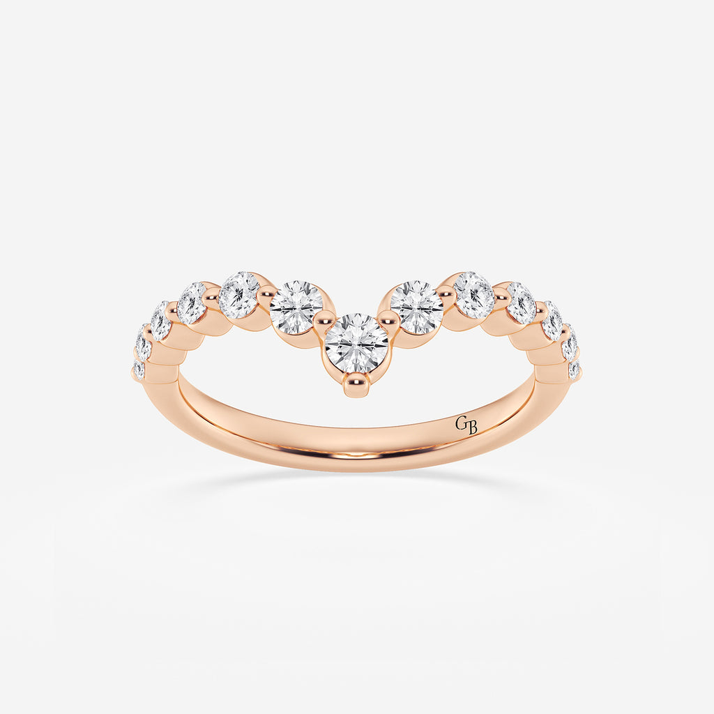 GWA128 - product video for 1/2 ctw Round Lab Grown Diamond Floating Curve Stackable Ring