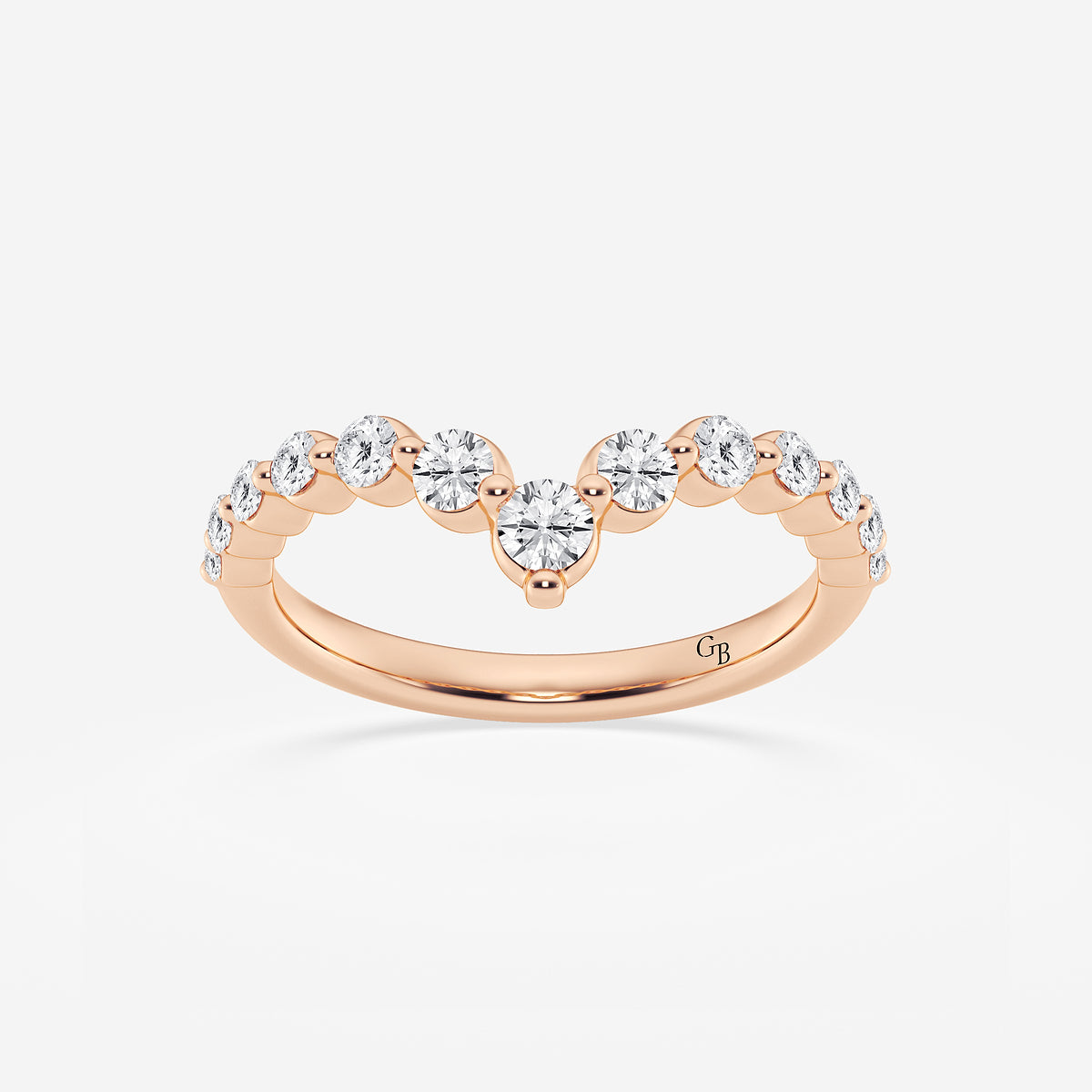 GWA128 - product video for 1/2 ctw Round Lab Grown Diamond Floating Curve Stackable Ring