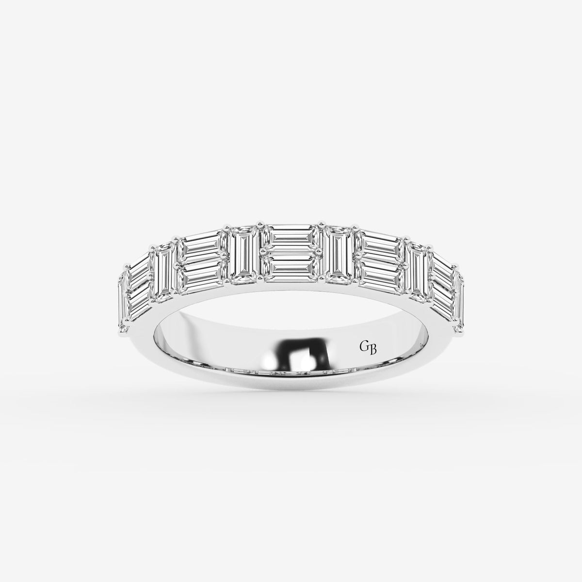 GWA130 - 1 1/3 ctw Baguette Lab Grown Diamond Double Row Ring
