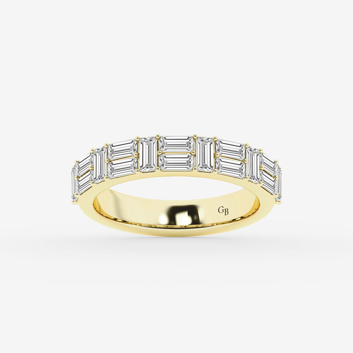 GWA130 - 1 1/3 ctw Baguette Lab Grown Diamond Double Row Ring