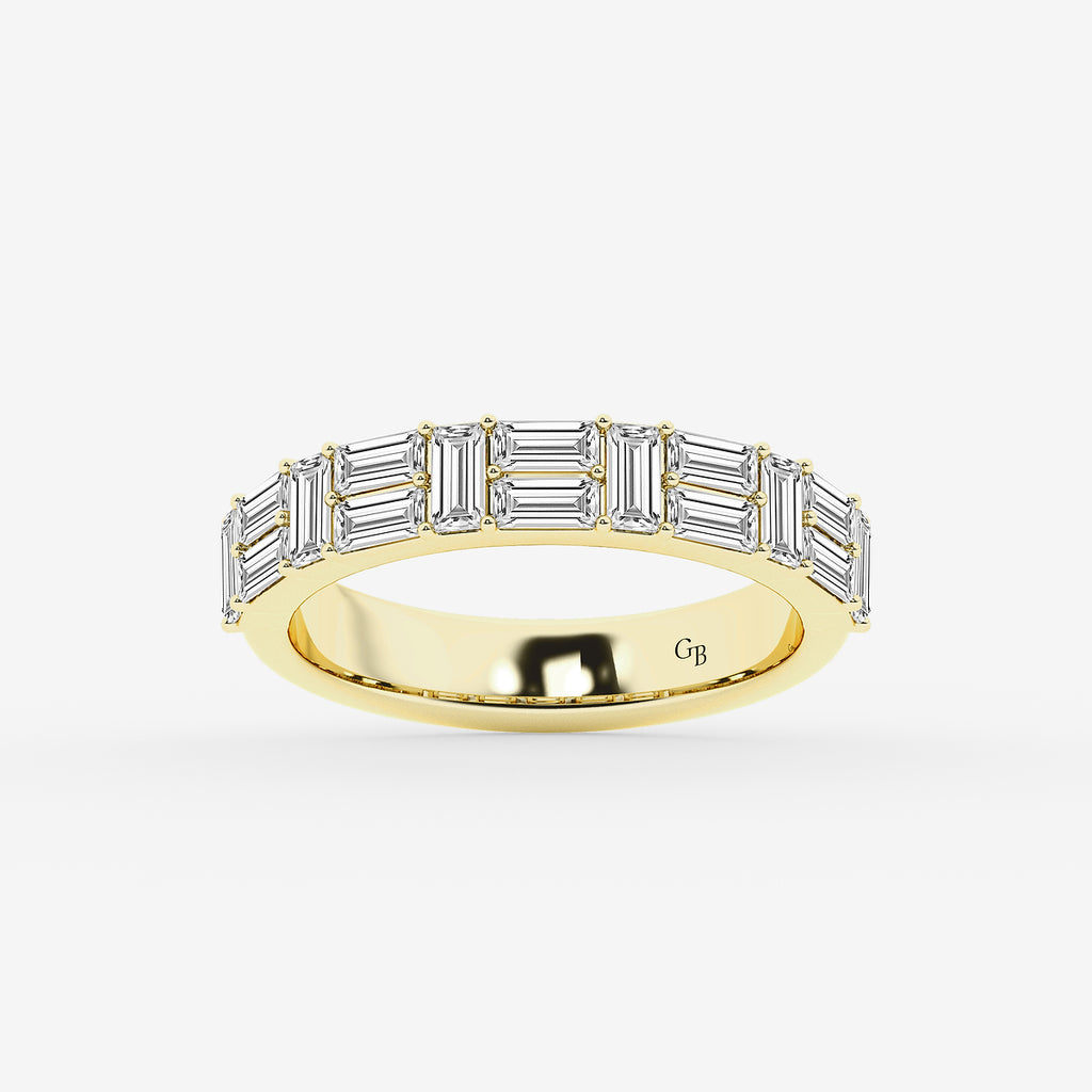 GWA130 - product video for 1 1/3 ctw Baguette Lab Grown Diamond Double Row Ring